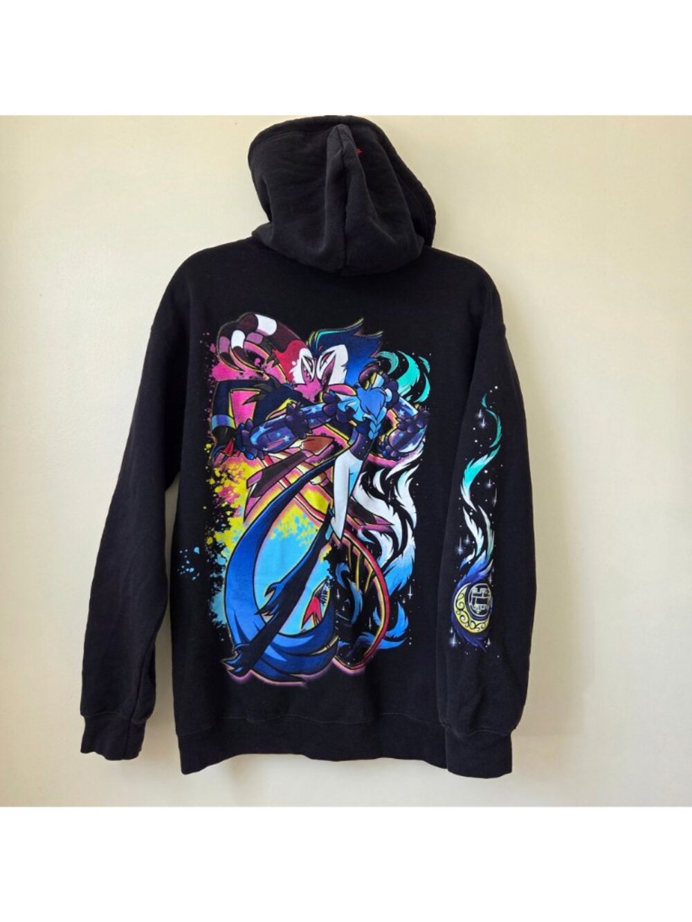 Helluva Boss Stolas & Blitz Pride Hoodie Hot Topic RARE Size Medium